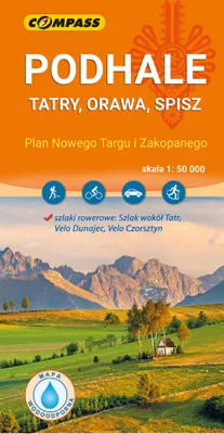 Immagine prodotto di Podhale, Monti Tatra, Orava, Spisz carta laminata 1:50 000