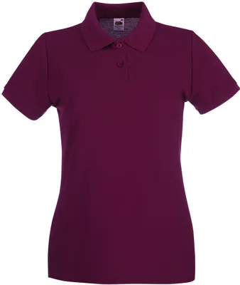 Produktbild von Fruit of the Loom Damen T-Shirt Polohemd kurzarm Poloshirt Polo Shirt, Größe:XL (16), Farbe:Burgundy