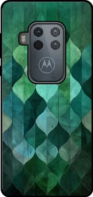 Produktbild von Smartphonica Telefon Fall geeignet für Motorola One Zoom mit grünen Blättern drucken - TPU zurück Abdeckung Fall grünes Blatt-Design - Grün