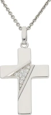 Produktbild von JuwelmaLux Anhänger Silber 925 Kreuz mit Zirkonia JL20-02-0259