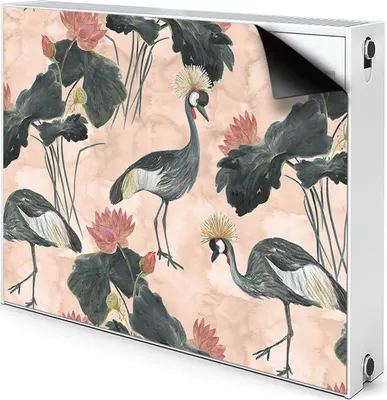 Produktbild von Magnet Heizkörper Heizkörper-Abdeckung Heizkörperabdeckung 110x60 cm  - Chinesische Kräne