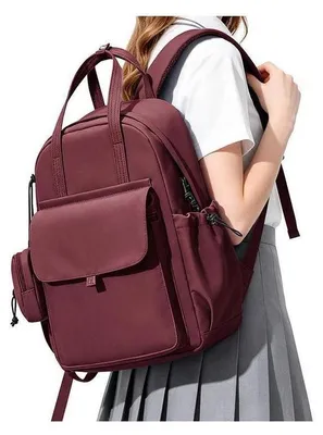 Produktbild von Schulrucksack Teenager 15,6 Zoll Laptop Rucksack Schule wasserabweisend rot 44x31x14cm