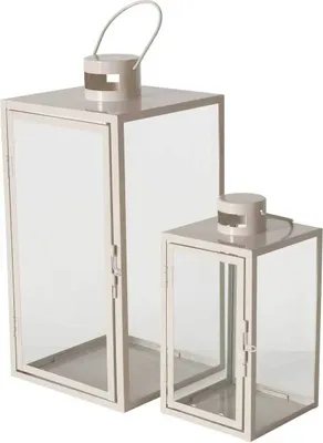 Produktbild von Laterne aus Metall ARANIA, beige, 2er-Set
