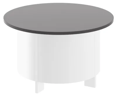 Produktbild von Design Couchtisch HSL-111 rund Hochglanz Wohnzimmer Tisch 80 x 44 cm