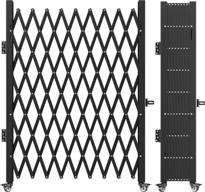Produktbild von Single Folding Security Gate, 6-1/2' H x 7-1/2' W Folding Door Gate, Steel Accordion Security Gate, Flexible Expanding Security Gate, 360° Rolling Barricade Gate, Scissor Gate/Door with Padloc
