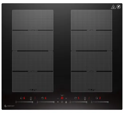 Immagine prodotto di Piano cottura a induzione da incasso, 60 cm - 4 zone - Potenza 7400 W - VetroVetroceramica