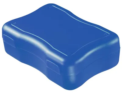 Zdjęcie produktu dla Pojemnik na lunch "Wave" duży - Pojemnik na lunch bez BPA z zamknięciem na zatrzask - Zrównoważony pojemnik na lunch wyprodukowany w Niemczech dla dzieci w szkole i przedszkolu - standardowy niebieski PP