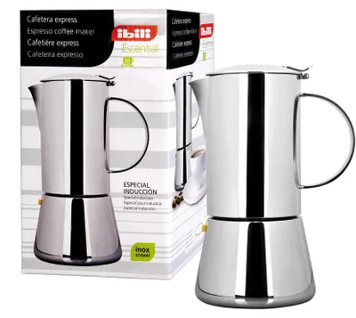 Espressokocher 4 Tassen 200 ml Edelstahl Induktion