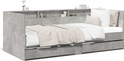 Obrázek produktu pro Denní postel se zásuvkami bez matrace betonově šedá 75x190 cm