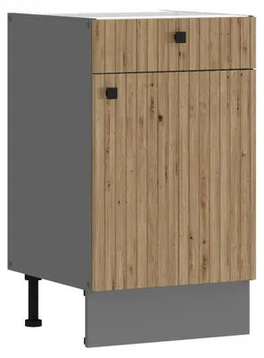 Produktbild von Küche AVA Artisan Unterschrank 50 cm Lamellenoptik Küchenzeile Einbauküche