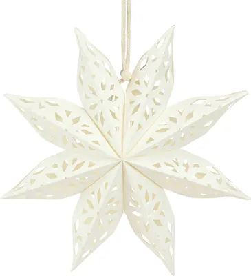 Produktbild von Stern Schneeflocken Anhänger aus Papier für festliche Dekoration, 6 Stück