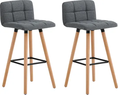 Produktbild von SoBuy® 2er Set Barhocker,Barstuhl,Tresenhocker mit Rücklehne,FST50-DGx2