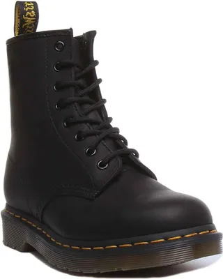 Produktbild von Dr Martens 1460 Greasy 8 Ösen Schnürstiefel Schwarz – undefined / Schwarz