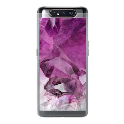 Produktbild von MuchoWow® Handyhülle Schutzhülle Hülle für Samsung Galaxy A80 Naturstein - Lila - Luxus Silikon Softcase Handy Hülle - Schutzdeckel