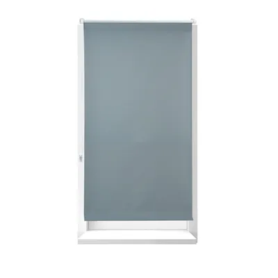 Image de 2 stores occultants thermiques Klemmfix, stores à enroulement latéral opaques, 90 x 210 cm, largeur du tissu : 86 cm, gris