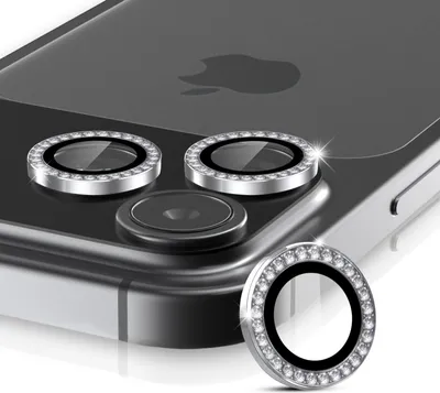 A close-up shot of a smartphone's camera lenses with decorative rings around them.