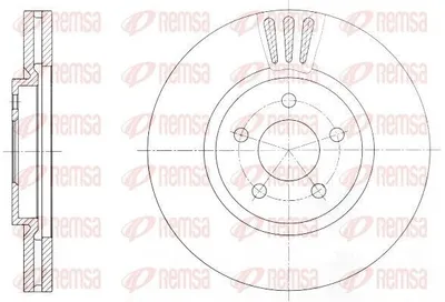 Produktbild von 2x REMSA Bremsscheibe 61370.10 vorne für CHRYSLER PT CRUISER (PT_) 280 1mm 280mm