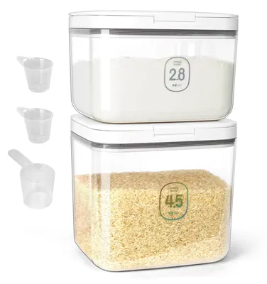 Vorratsbehälter luftdicht 4,5 l + 2,8 l Kunststoff stapelbar