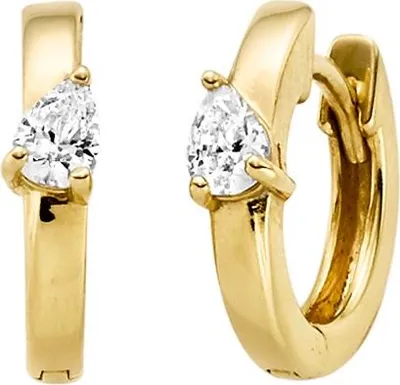 Produktbild von Viventy Creolen Damen Tropfenform Zirkonia Silber 18k Vergoldet 788694
