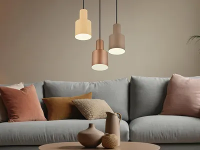 Produktbild von TRIO-Leuchten Pendelleuchte AGUDO DH 37x150 cm bunt Hängelampe Hängeleuchte