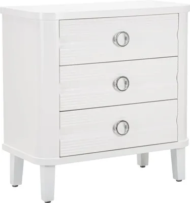 Produktbild von FURNLUX Kommode Shine Weiss 81cm / Hauptfarbe: Weiß / Abmessungen: 81 x 84 x 40 cm