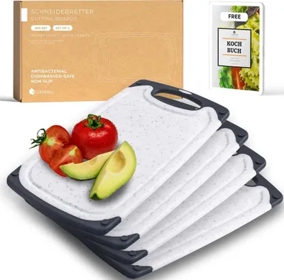 Image de EXITOSO Planches à déjeuner - set de 4 - plastique, lavable au lave-vaisselle & sans BPA