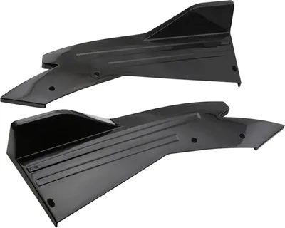 Image de Eclat de lèvre de pare-chocs arrière, aileron latéral universel de voiture, spoiler de carrosserie, protection de menton, noir