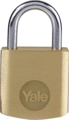 Produktbild von Yale 4x Vorhängeschloss mit Schlüssel, Messing, 20mm, 3 Schlüssel, Stahlbügel