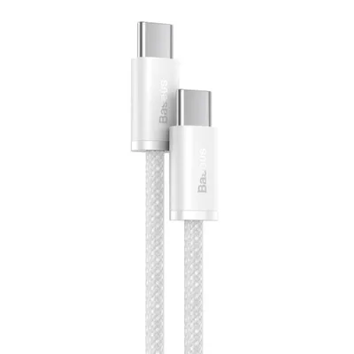 Produktbild von Baseus Dynamic Series Kabel USB-C / USB-C 100W Schnellladekabel in Weiß 2m