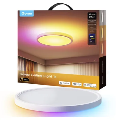 Produktbild von Govee 30cm RGBWW + RGBIC Round Smart Ceiling Light, LED-Leuchte