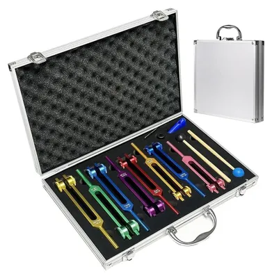 Immagine prodotto di Set di 8 diapason per i chakra, completo di accessori