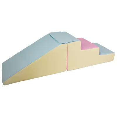 Produktbild von Set mit 2 großen Schaumstoffblöcken Pink, Blau, Gelb (Pastell)