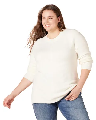 Produktbild von A. Essentials Damen-Pullover, Klassische Passform, weich, langärmelig, Rundhalsa