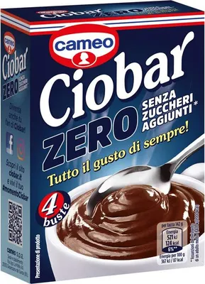 Produktbild von Cameo Ciobar Zero Ohne Zuckerzusatz heiße schokolade istant chocolate 4x 19g schoko