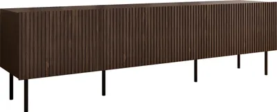 Produktbild von MIRJAN24 TV-Lowboard Tacos 200 4D, TV-Möbel, Modern, Stahlfüße, Stehend, TV-Schrank, Wohnzimmer Kollektion (Farbe: Nuss Warmia)