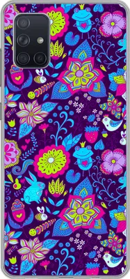 Produktbild von MuchoWow® Handyhülle Schutzhülle Hülle für Telefoonhoesje Samsung Galaxy A71 Mädchen - Kaninchen - Rosa - Muster - Mädchen - Kinder - Kinder Silikon Softcase Handy Hülle - Kartenbesitzer