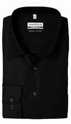 Produktbild von Marvelis - Comfort Fit - Herren Langarm Hemd, (797364), Größe:46, Farbe:schwarz (68)