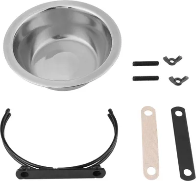 Zdjęcie produktu dla Miska dla psa Diner Dish ze stali nierdzewnej Wiszący karmnik dla kotów dla szczeniąt M
