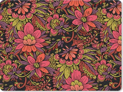 Produktbild von MuchoWow® Mauspad Mousepad Blumen - Blätter - Design 40x30 cm - Mousepads - Maus Mat - Pad - Mausunterlage - Anti Rutsch
