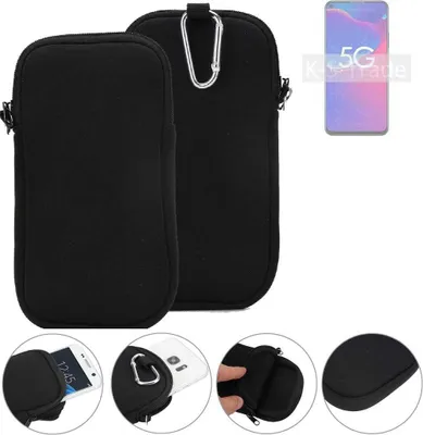 Produktbild von K-S-Trade Neopren-Hülle Handyhülle kompatibel mit ZTE Axon 11 SE Schutzhülle Neoprenhülle Sleeve Schutz-Hülle Gürtel Tasche Case Holster