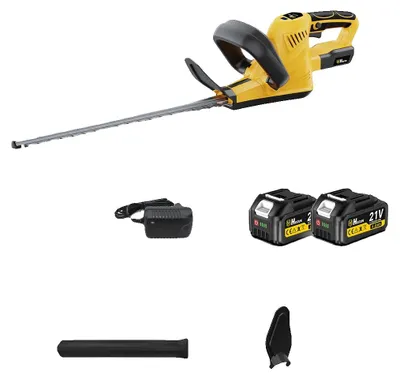 Image de Taille-haie électrique, moteur sans balais, lames doubles, 2 batteries
