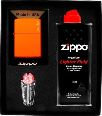 Obrázok produktu pre Sada zapaľovačov ZIPPO ORANGE MATTE LOGO dar No1