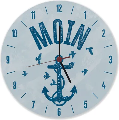 Produktbild von Moin Anker Wanduhr aus Alu