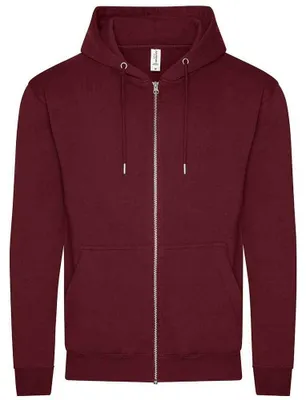 Image de Awdis - Sweat à capuche avec fermeture éclair intégrale pour hommes/femmes Unie LT1673 (XXL) (bordeaux)