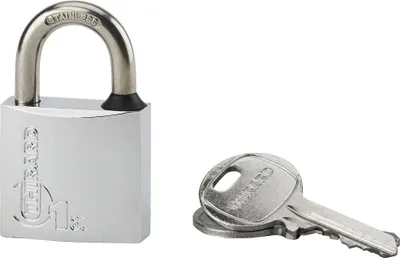 Image de Cadenas à clé Type 1, laiton, extérieur, anse inox, 30mm, 2 clés - THIRARD