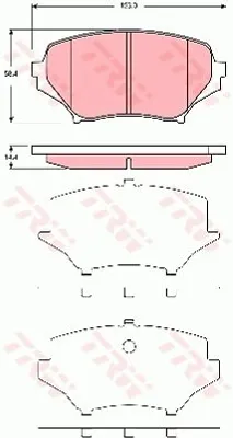 Produktbild von Trw Bremsbelagsatz, Scheibenbremse Vorderachse GDB3401
