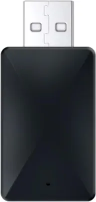 A black USB adapter with a USB-A connector.