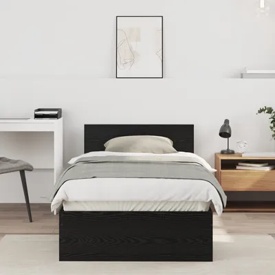 Zdjęcie produktu dla vidaXL Rama łóżka o wyglądzie czarnego dębu 75 x 190 cm materiał drewnopochodny
