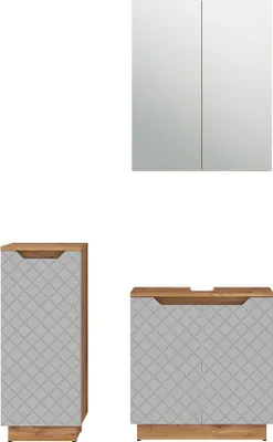 Immagine prodotto di Set di mobili da bagno Vicco Lotta Grigio 3 parti, Model 59477