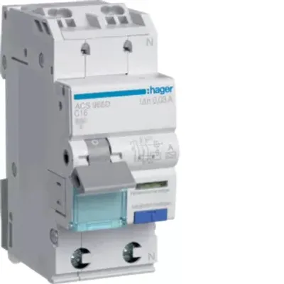 Immagine prodotto di Hager FI-LS 1P+N 6kA C-16A 10mA Tipo A QC ACS966D